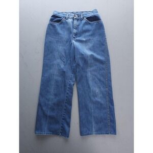 Vintage 1970s Sears JTF Wide Leg Women's Denim Blue Jeans 26 x 24